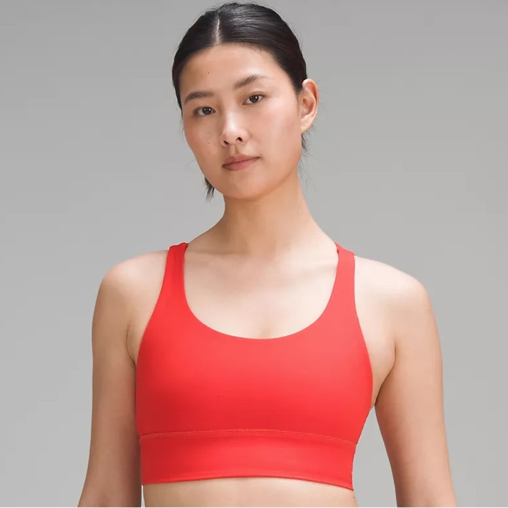 lululemon Energy Bra Medium Support, B–D Cups , Hot Heat